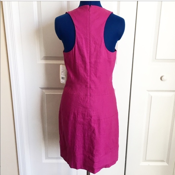 Nicole Miller Stretch Linen Racerback Dress Nicole Miller Stretch Linen Racerback Dress